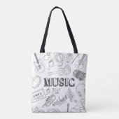 Doodle Music Colorieren Tasche (Rückseite)