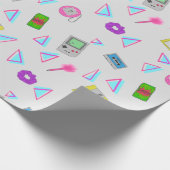 Doodle-Muster der 90er Geschenkpapier (Ecke)