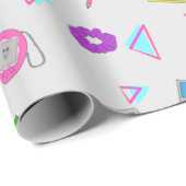 Doodle-Muster der 90er Geschenkpapier (Rolleneckpunkt)