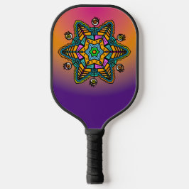 Doodle Muster mit Augen Pickleball Schläger