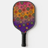 Doodle Muster mit Augen Pickleball Schläger (Rückseite)
