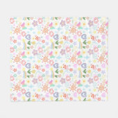 Doodle-Muster pastellfarben Fleecedecke (Vorderseite (Horizontal))
