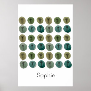 Doodle-Muster-Poster Poster