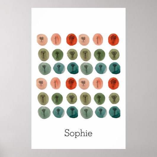 Doodle-Muster-Poster Poster (Vorne)