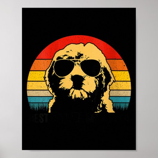 Doodle-Mutter der Frauen Retro-Goldendoodle-Mutter Poster (Vorne)