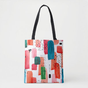 Doodle nahtloses Muster der Aquarellfarben orange Tasche