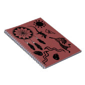 Doodle Native American Kokopelli Notebook Notizblock (Rechte Seite)