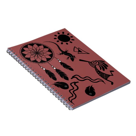 Doodle Native American Kokopelli Notebook Notizblock (Rechte Seite)