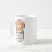 Doodle Niedlich Hund Vater Mama Kaffeetasse (Vorderseite Links)