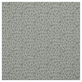 Doodle Noten schwarz auf mittelgrau Stoff (Muster)