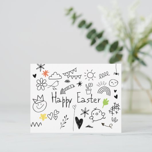 Doodle Oaster Postkarte (Stehend Vorderseite)