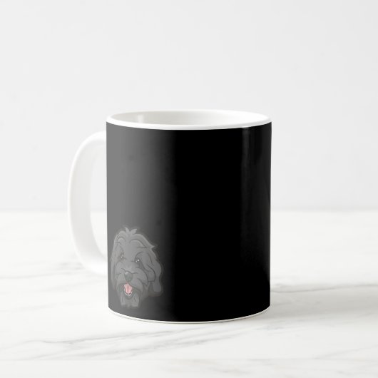 Doodle Oma Black Goldendoodle Kaffeetasse (Vorderseite Links)