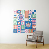 Doodle Orangenkürbis nahtlos Muster, Herbstmeer Wandteppich (Beispiel)