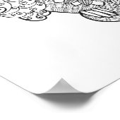 Doodle Owl 2 Poster (Ecke)