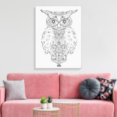 Doodle Owl 6 Leinwanddruck (Insitu (Wohnzimmer))