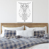 Doodle Owl 6 Leinwanddruck (Insitu (Schlafzimmer))