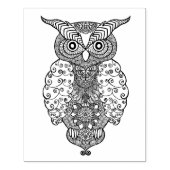 Doodle Owl Gummistempel (Prägung)