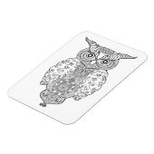 Doodle Owl Magnet (Linke Seite)