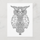 Doodle Owl Postkarte (Vorderseite)