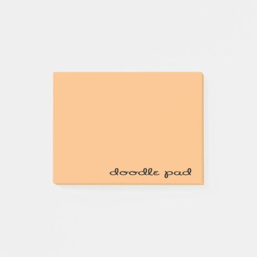 Doodle Pad Orange Post-it Klebezettel (Vorderseite)