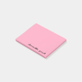 Doodle Pad Pink Post-it Klebezettel (angewinkelt)