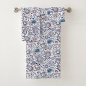 Doodle-Paisley-Muster Badhandtuch Set (Insitu)