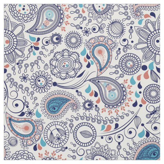 Doodle-Paisley-Muster Stoff (Muster)