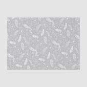 Doodle Paislies feathers Blume grau oder JEDE Farb Seidenpapier (Vorderseite)