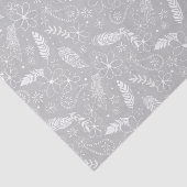 Doodle Paislies feathers Blume grau oder JEDE Farb Seidenpapier (Ausschnitt)