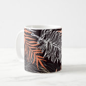 Doodle Palm: HandGezeichnet Blattmuster. Kaffeetasse (Vorderseite Links)