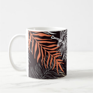Doodle Palm: HandGezeichnet Blattmuster. Kaffeetasse