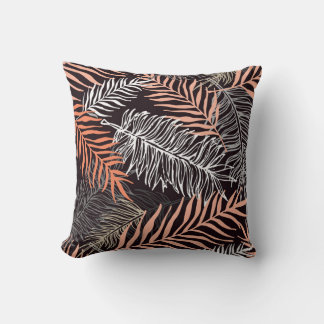 Doodle Palm: HandGezeichnet Blattmuster. Kissen