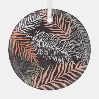 Doodle Palm: HandGezeichnet Blattmuster. Ornament Aus Glas