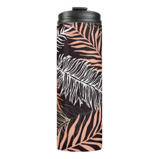 Doodle Palm: HandGezeichnet Blattmuster. Thermosbecher