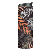 Doodle Palm: HandGezeichnet Blattmuster. Thermosbecher (Nach links gedreht)