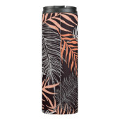 Doodle Palm: HandGezeichnet Blattmuster. Thermosbecher (Rückseite)