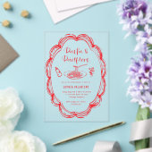 Doodle-Pasta-und-Schnuller-Baby-Party Acryleinladungen (In Situ (Hochzeit))