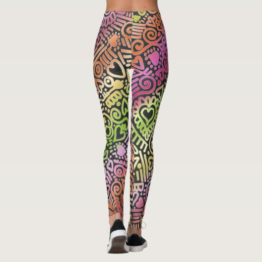 Doodle Pattern Leggings (Rückseite)
