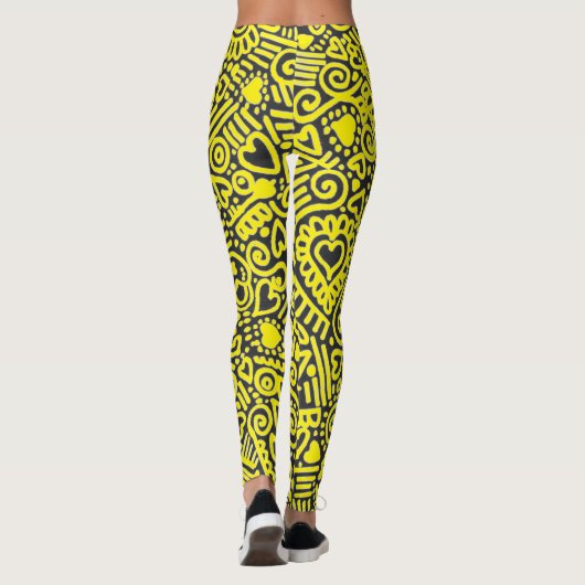 Doodle Pattern Leggings (Rückseite)