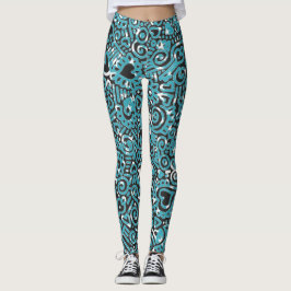 Doodle Pattern Leggings