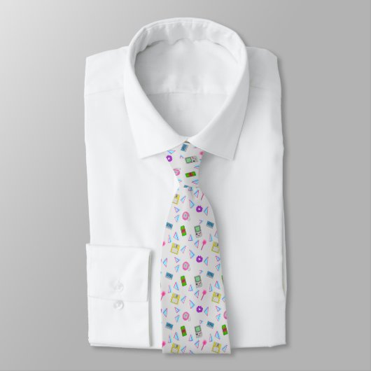 Doodle Pattern Neck Tie Krawatte (Gebunden)