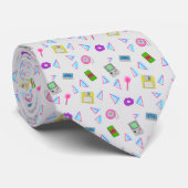 Doodle Pattern Neck Tie Krawatte (Gerollt)