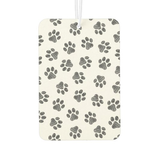 Doodle Paws, Dog Paws, Black Paws Autolufterfrischer (Rückseite)