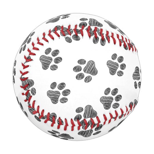 Doodle Paws, Dog Paws, Black Paws Baseball (Vorderseite Links)