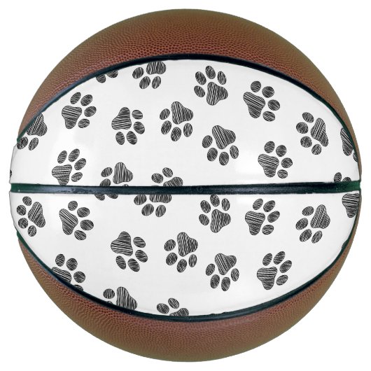 Doodle Paws, Dog Paws, Black Paws Basketball (Vorderseite)