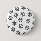 Doodle Paws, Dog Paws, Black Paws Button (Vorderseite)