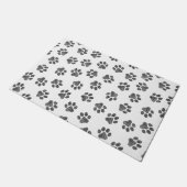 Doodle Paws, Dog Paws, Black Paws Fußmatte (Schrägansicht)