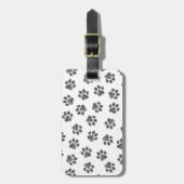 Doodle Paws, Dog Paws, Black Paws Gepäckanhänger (Vorderseite vertikal)