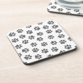 Doodle Paws, Dog Paws, Black Paws Getränkeuntersetzer (Linke Seite)