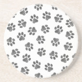 Doodle Paws, Dog Paws, Black Paws Getränkeuntersetzer (Vorne)